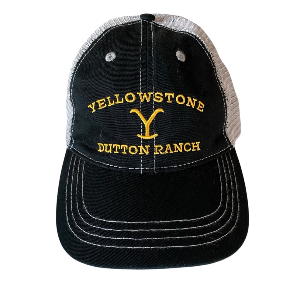 Yellowstone Dutton Ranch Black Baseball Cap Gray Mesh Back Adjustable NWOT
